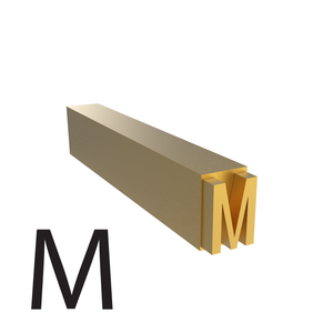 3mm hot stamp type letter M