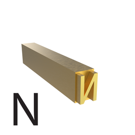 3mm hot stamp type letter N used for hot stamp printing