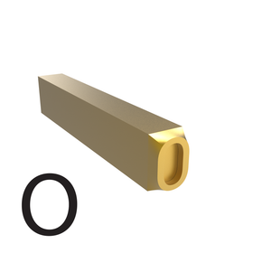 3mm hot stamp type letter O