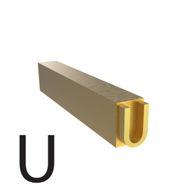3mm type letter U used for hot stamp printing