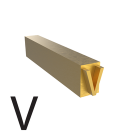 3mm type letter V used for hot stamp printing
