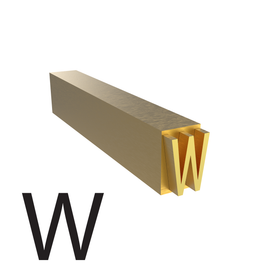 3mm type letter W used for hot stamp printing