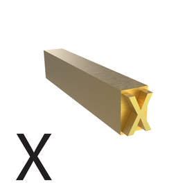 3mm type letter X used for hot stamp printing