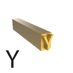 3mm type letter Y used for hot stamp printing