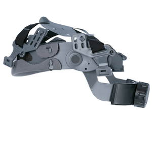 Side view of the gray 4 point ratchet suspension replacement system for JORESTECH® hard hat 01