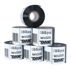 Pack of 6 50mm black hot foil stamp DAX rolls