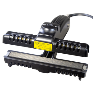 front view of the Jorestech black hand-held crimp sealer over white background
