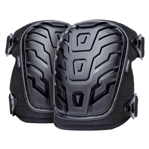 One set of 2 JORESTECH® anti-skid black gel filled knee pads with adjustable dual straps