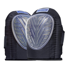 One set of 2 JORESTECH® anti-skid black knee pads with gel filled caps