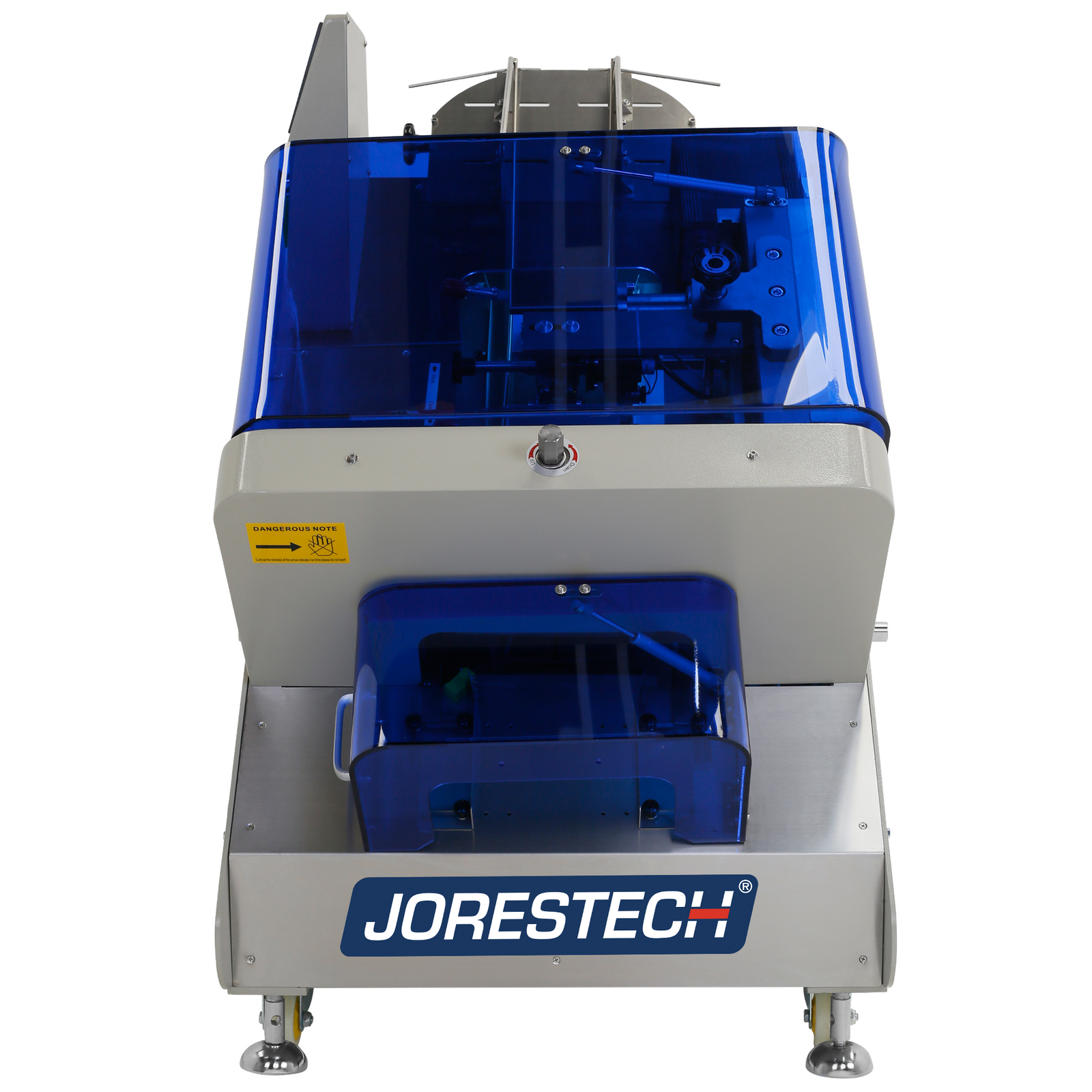 Automatic inclined JORES TECHNOLOGIES® flow wrapper with blue acrylic doors