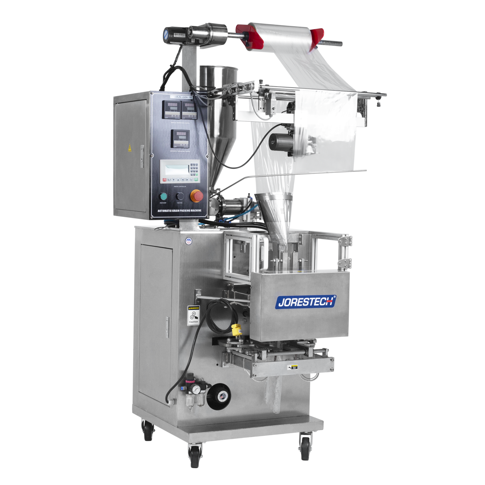 Automatic vertical sachet forming machine (VFFS) for liquids and pastes