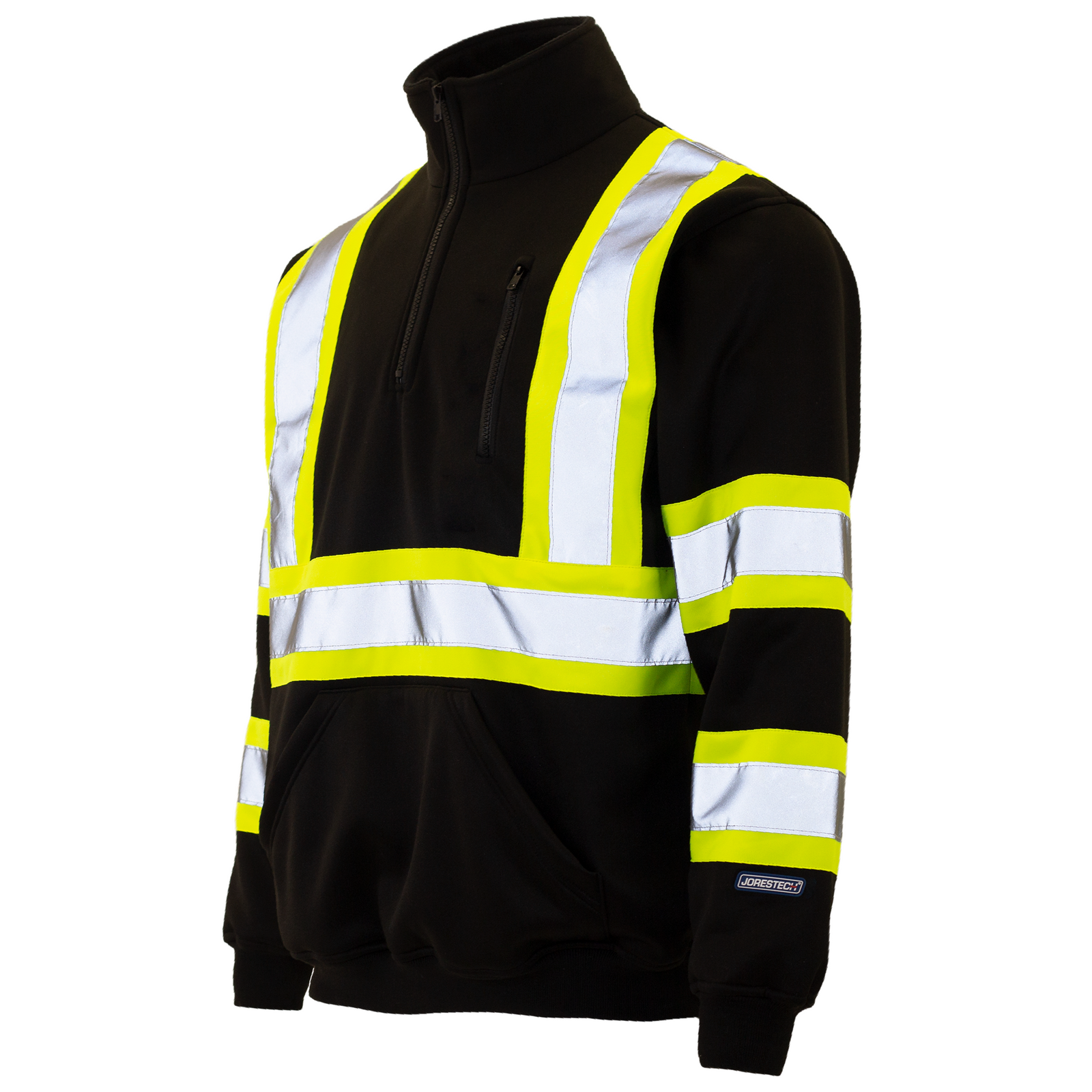Black and yellow hi vis safety sweater with 2