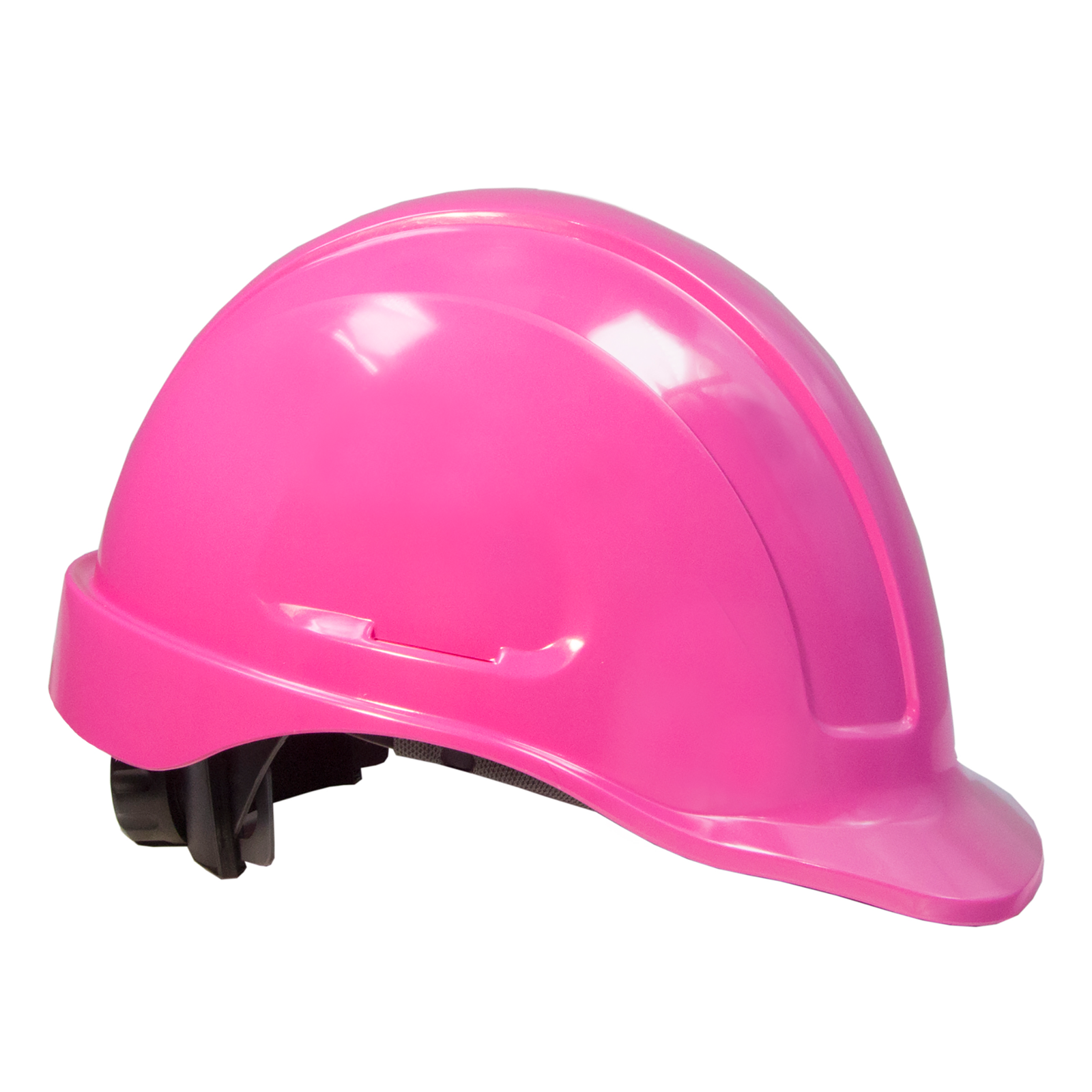 Diagonal view of an orange cap stile safety hard hat with 4 point suspension Type I Class C, E,G