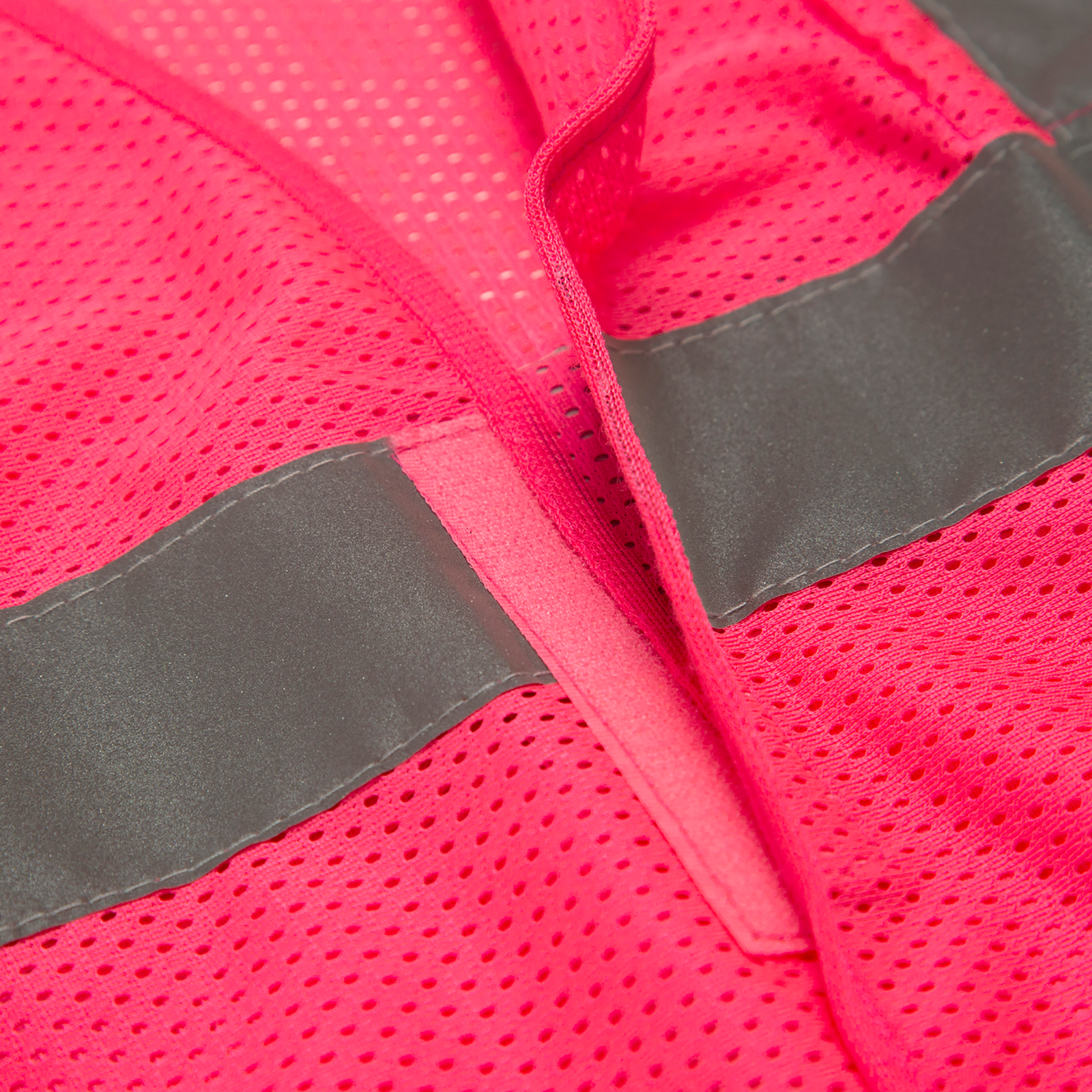 Children's hi vis mesh safety vest with hook and loop closure