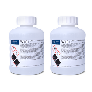 2 containers of 500ml each of cleaning fluid for the LINX 10 ink jet printer
