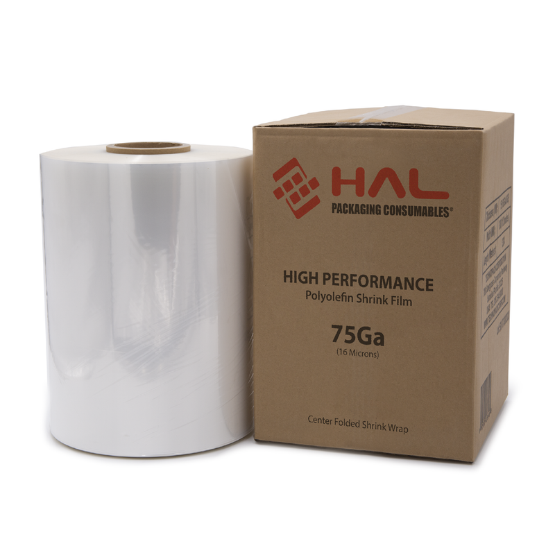 Center Folded Shrink Film Roll for Shrink Wrapping – 75 Gauge