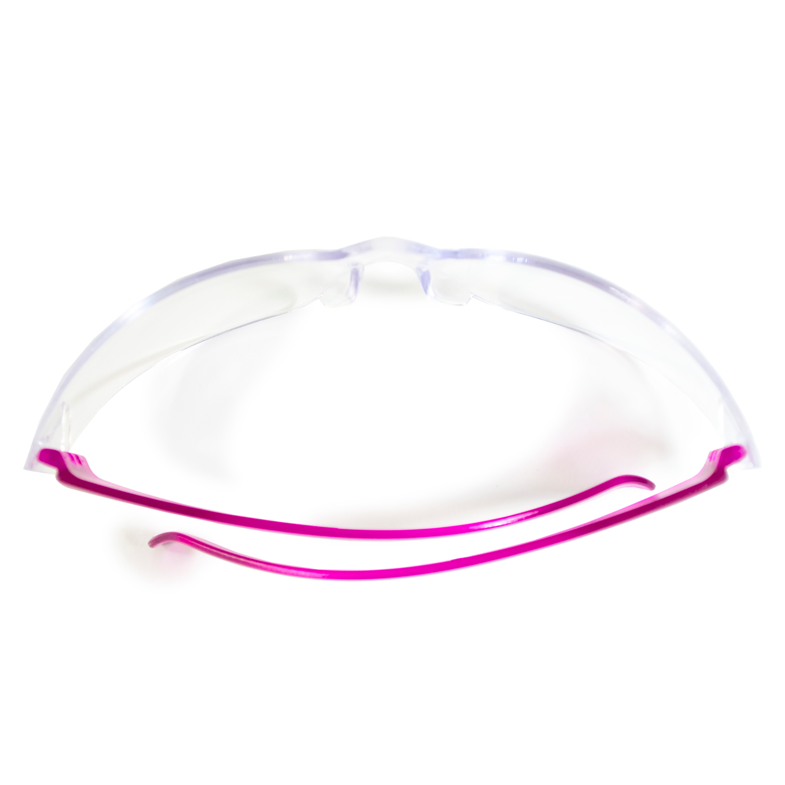 Pink and clear safety glasses for eye protection