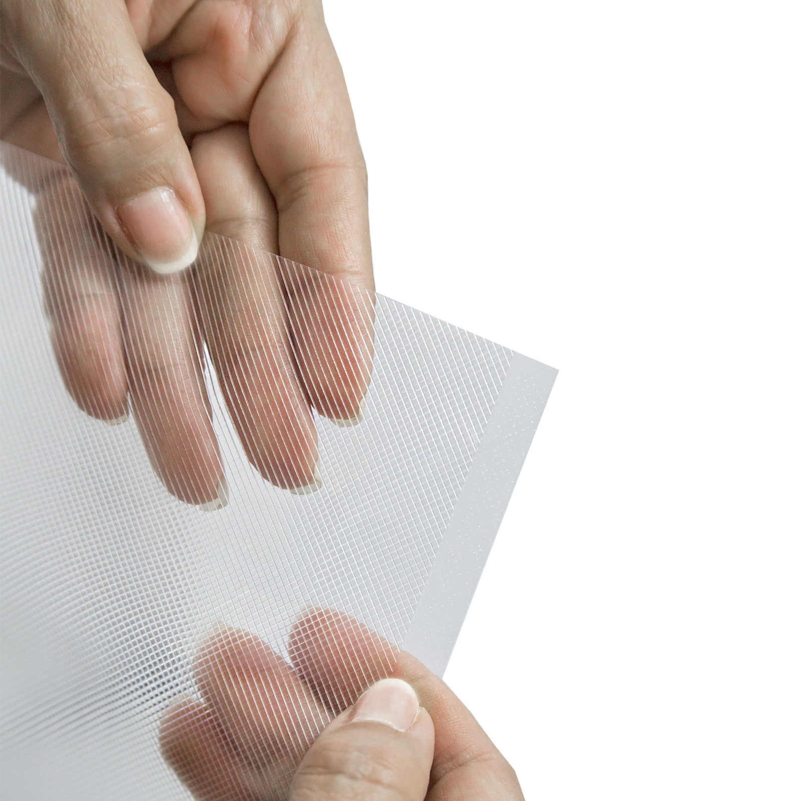 Pattern on the embosses JORESTECH commercial grade vacuum bags. The hands of a lady is holding the bag