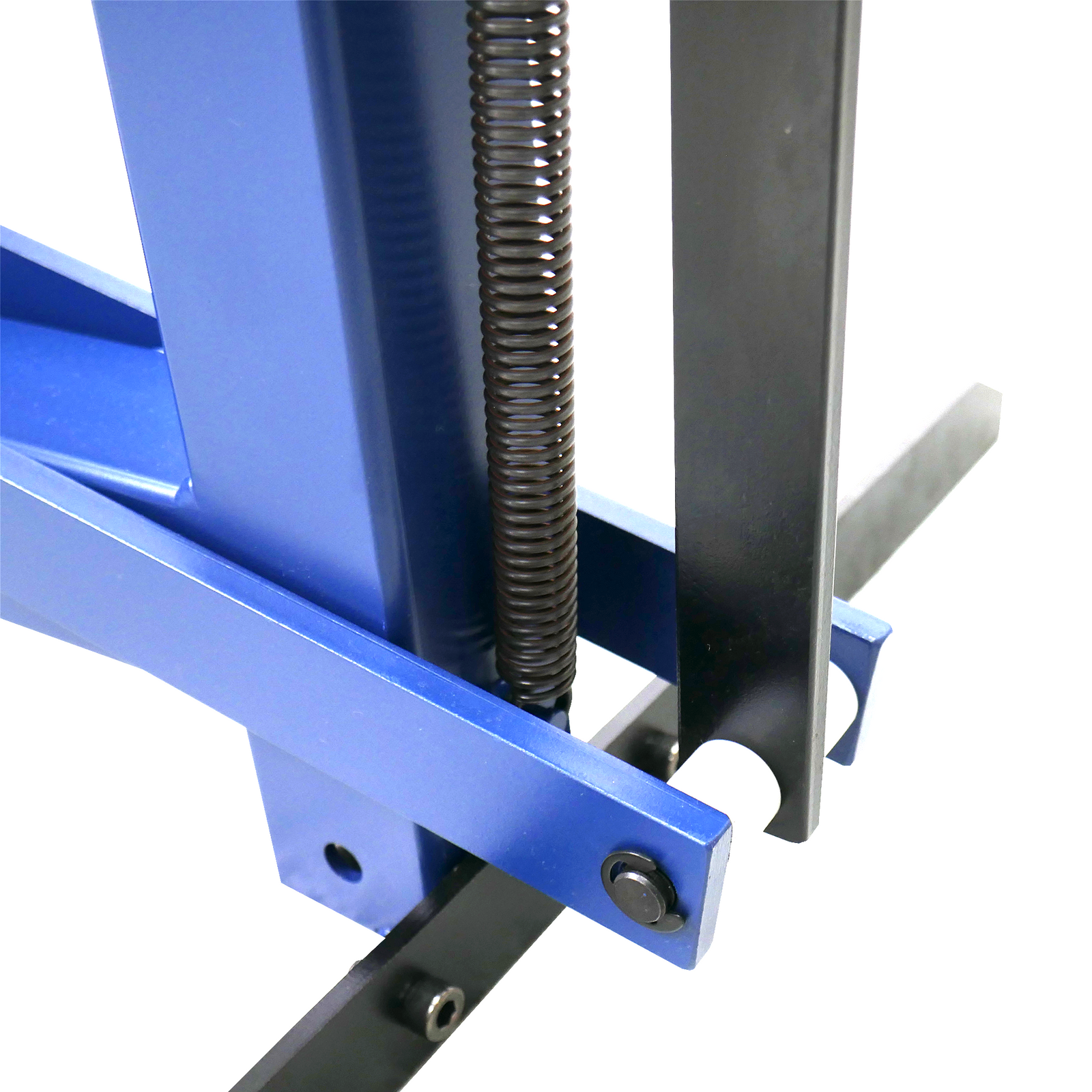 Close-up of a spring on the JORES TECHNOLOGIES® foot-operated bottom stapler