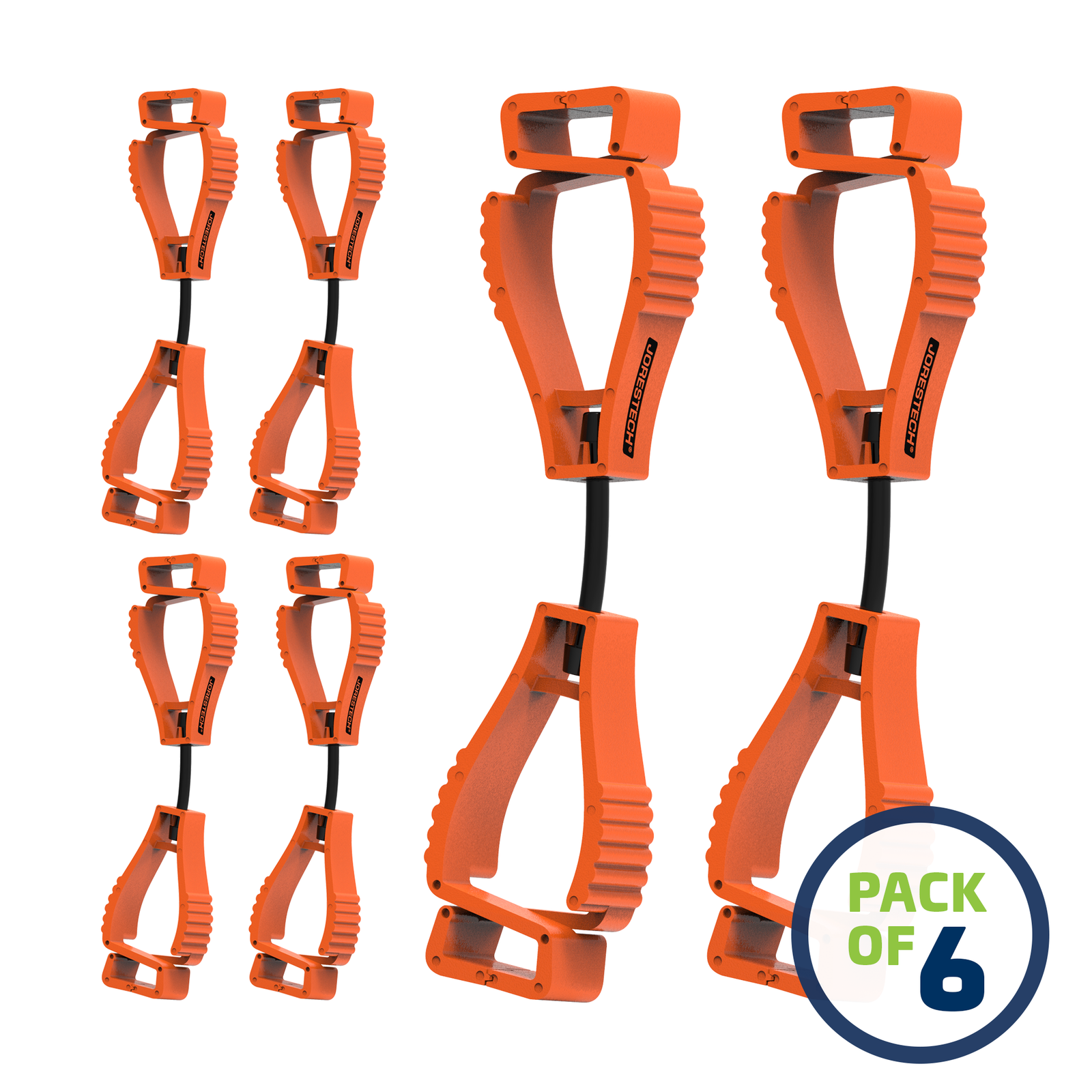 6 Orange glove clip safety holder
