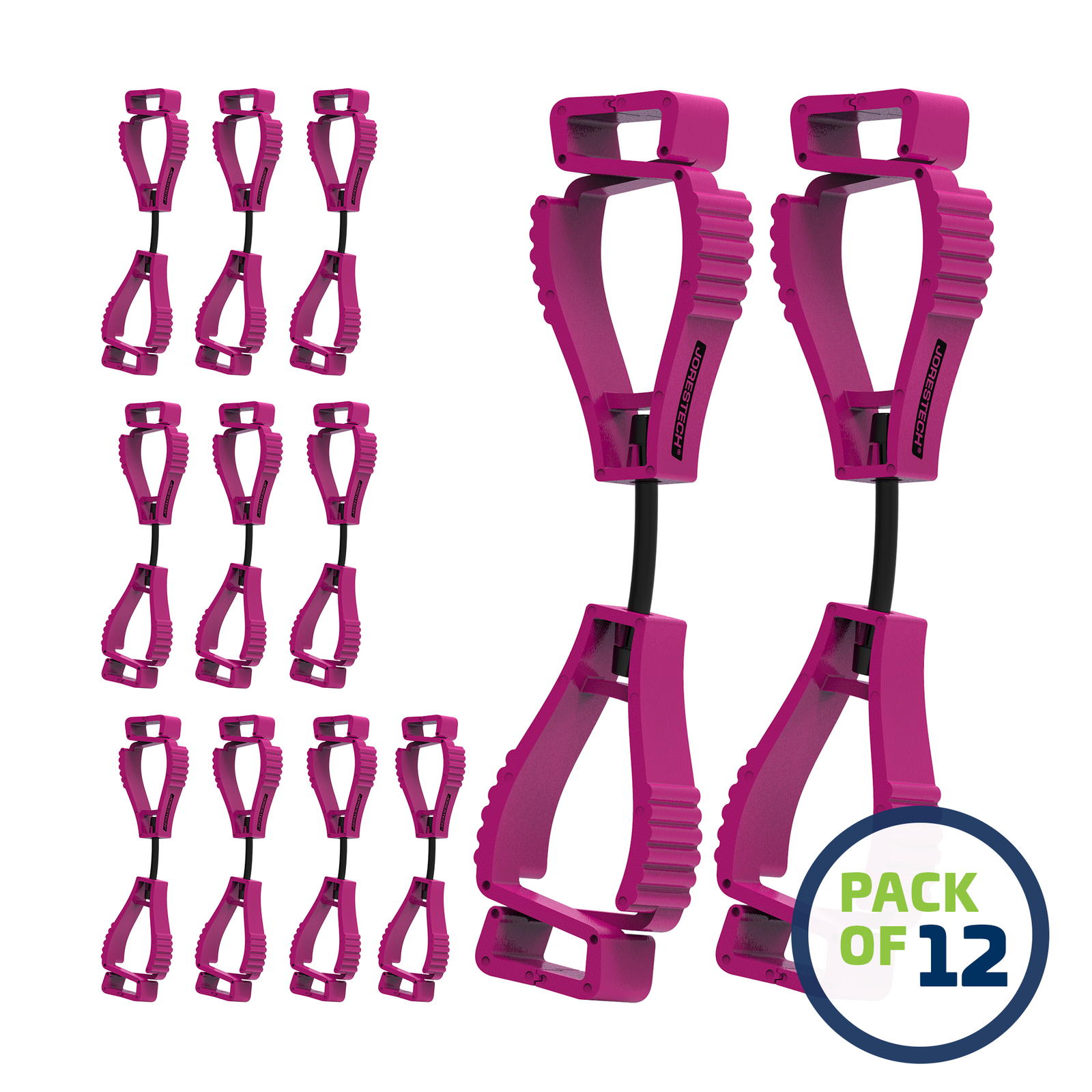 Pack of 12 Pink JORESTECH clip safety holders