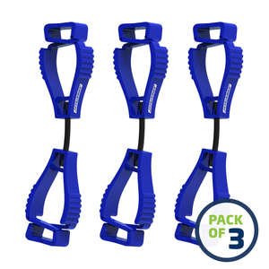Pack of 3 Blue JORESTECH glove clip safety holders