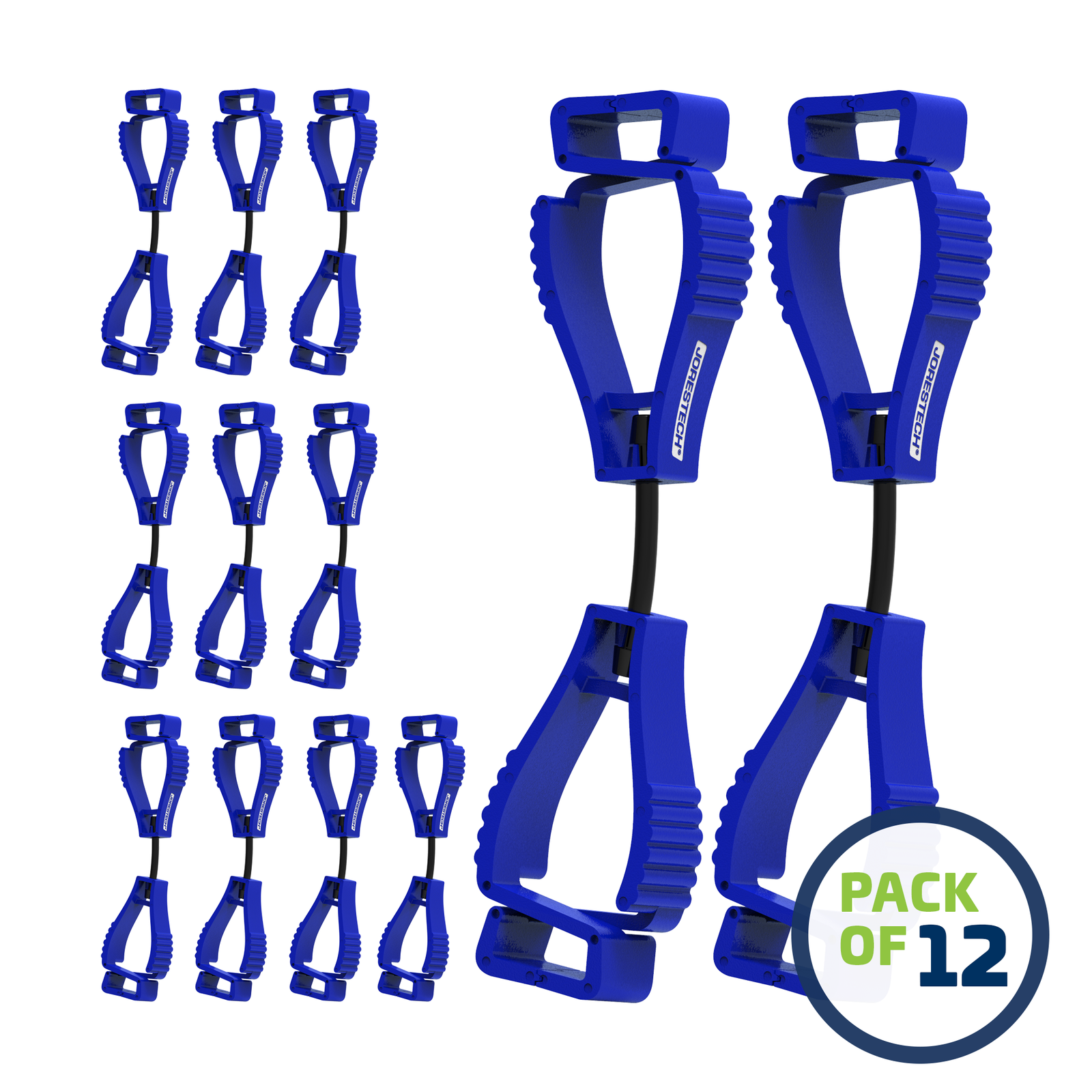 Pack of 12 Blue JORESTECH clip safety holders
