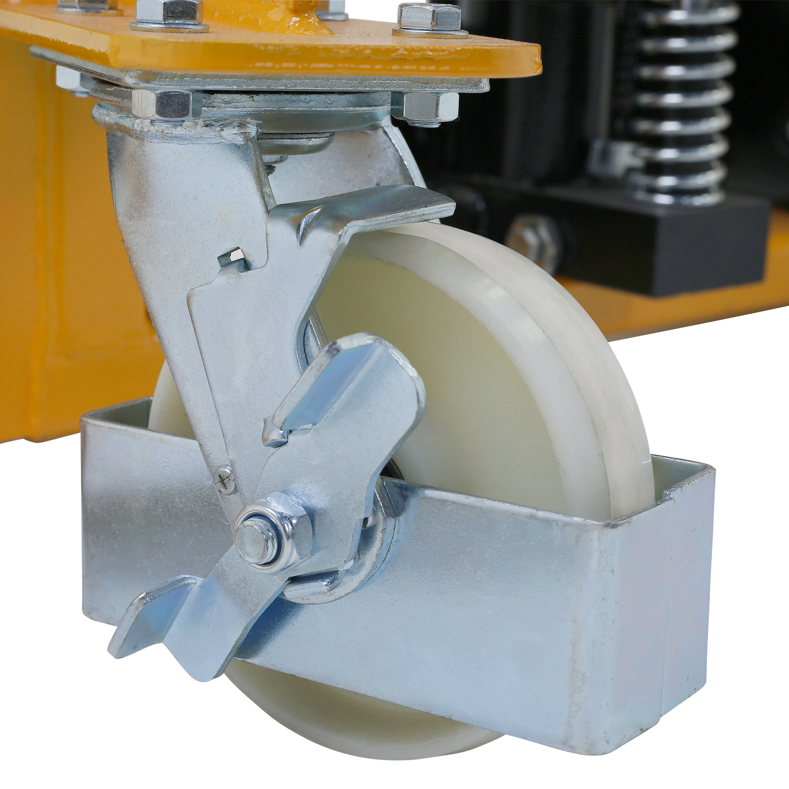 Back wheels of the JORES TECHNOLOGIES® pallet stacker