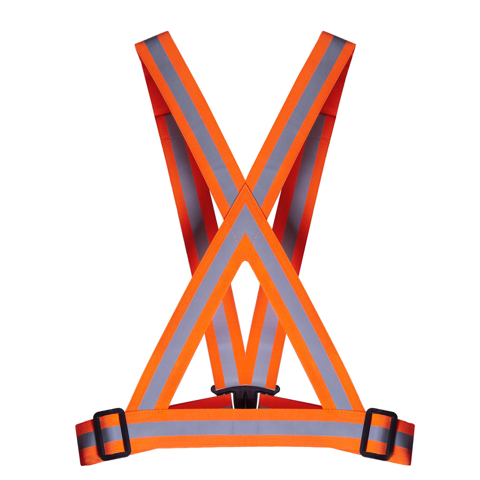 JORESTECH Hi Visibility Reflective Vest Safety Belt Running Walking Cycling Biking (Pack of 1, Orange)