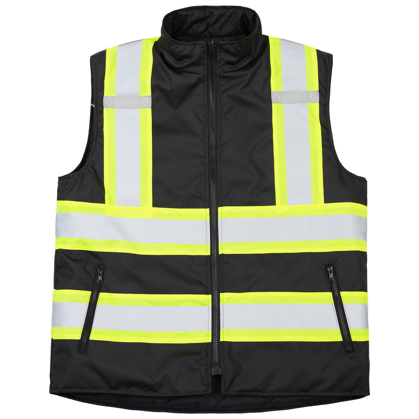 Hi-Vis X-Back Reversible Insulated Safety Vest with Reflective
