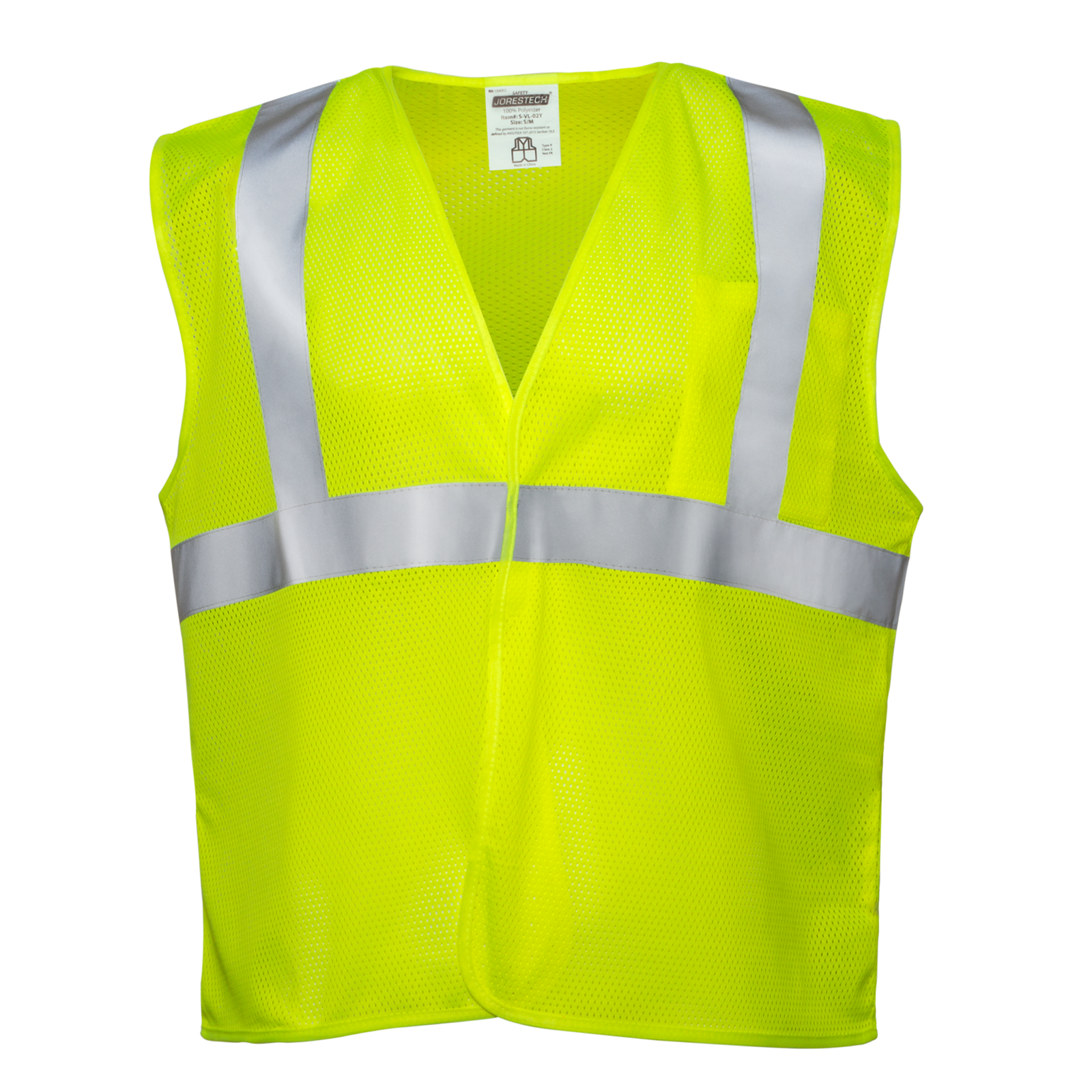 ANSI compliant Lime/Yellow hi visibility safety vest with 2 inches reflective strip