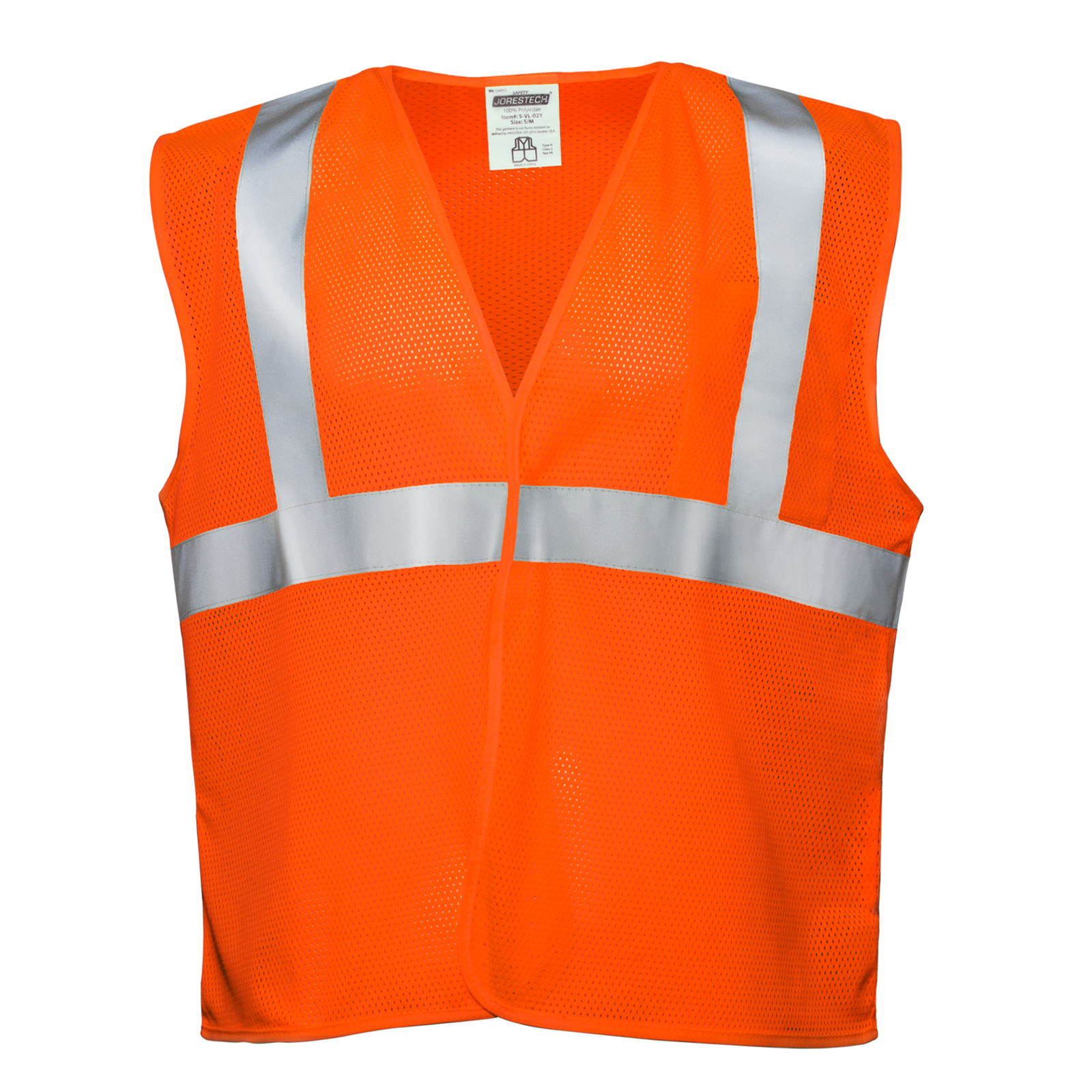 ANSI/ISEA, Type R Class 2 Orange safety vest with 2 inches reflective strip