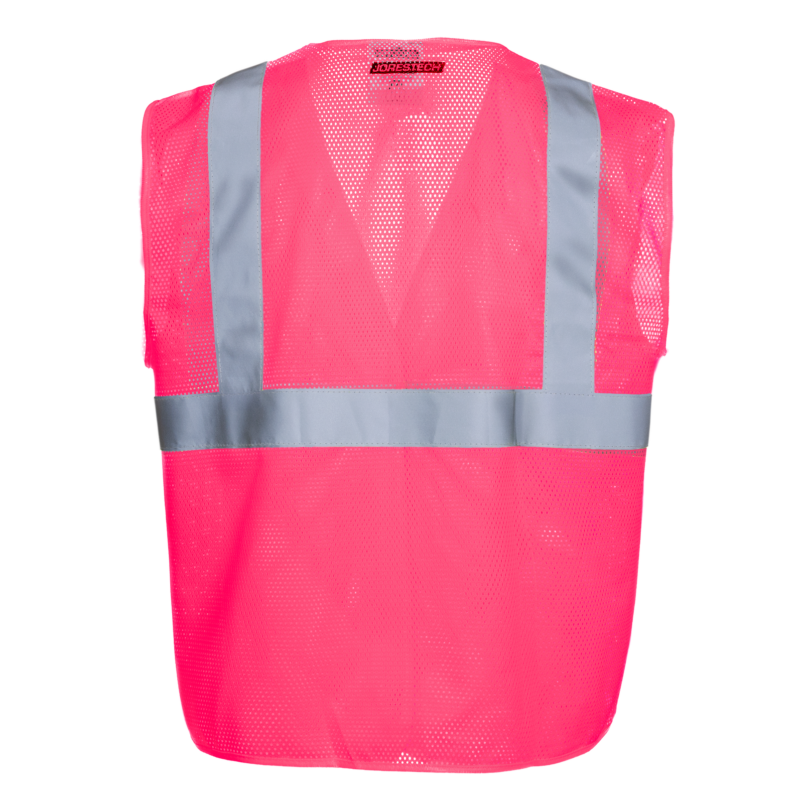 High Visibility pink Safety Vest with 2 inch reflective strips in front and back