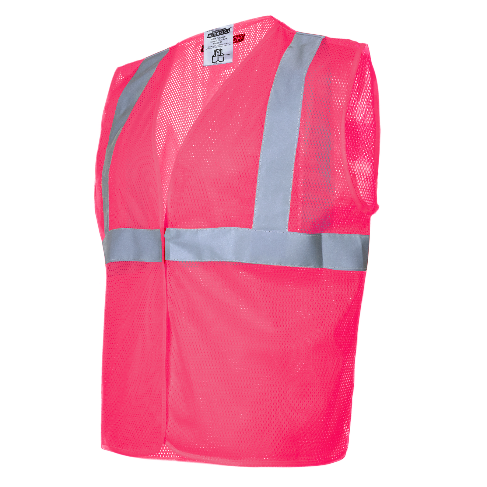 High Visibility pink Safety Vest with 2 inch reflective strips
