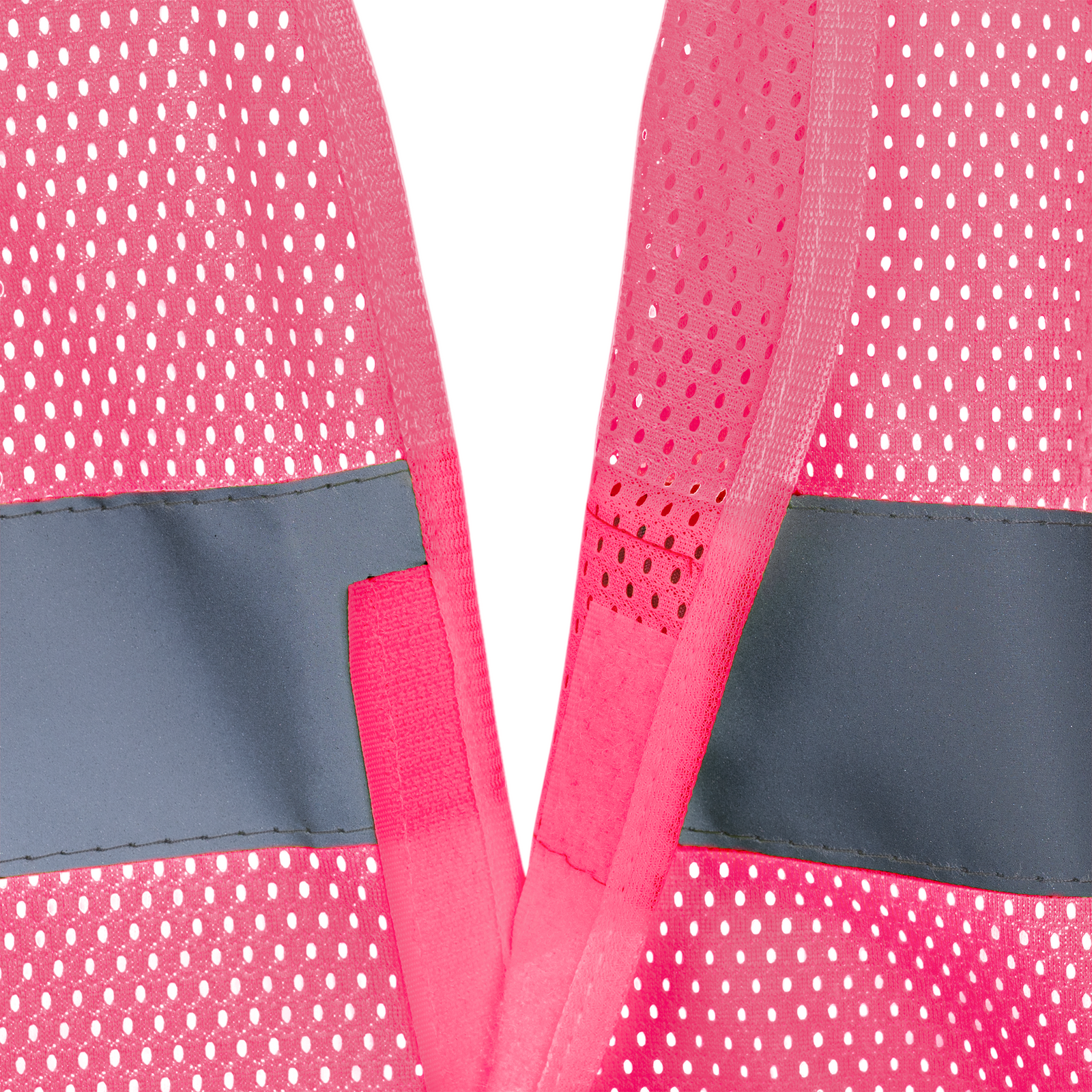 High Visibility pink Safety Vest with hook and loop closure and 2 inch reflective 