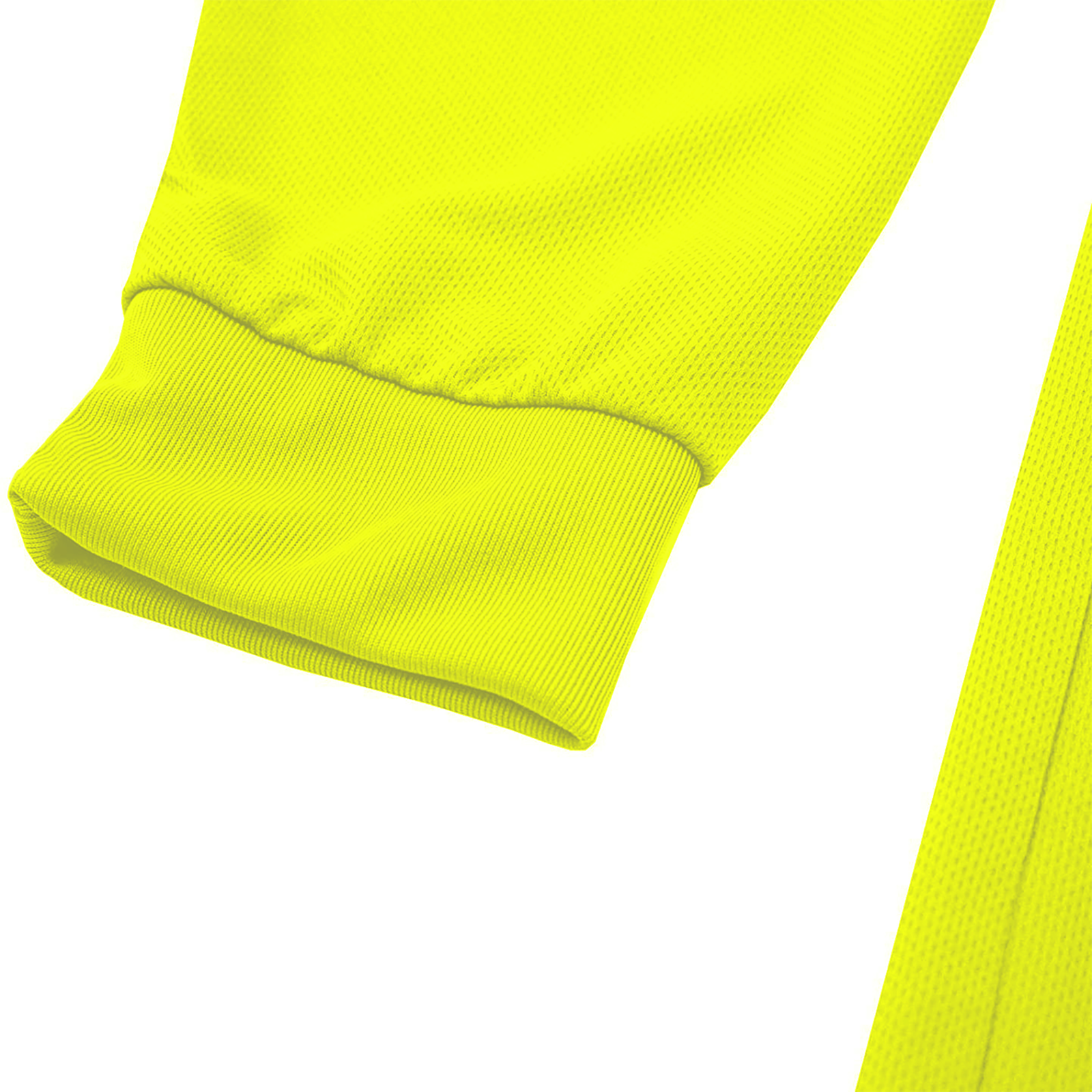 Elastic cuff of the Jorestech yellow long sleeve safety shirt