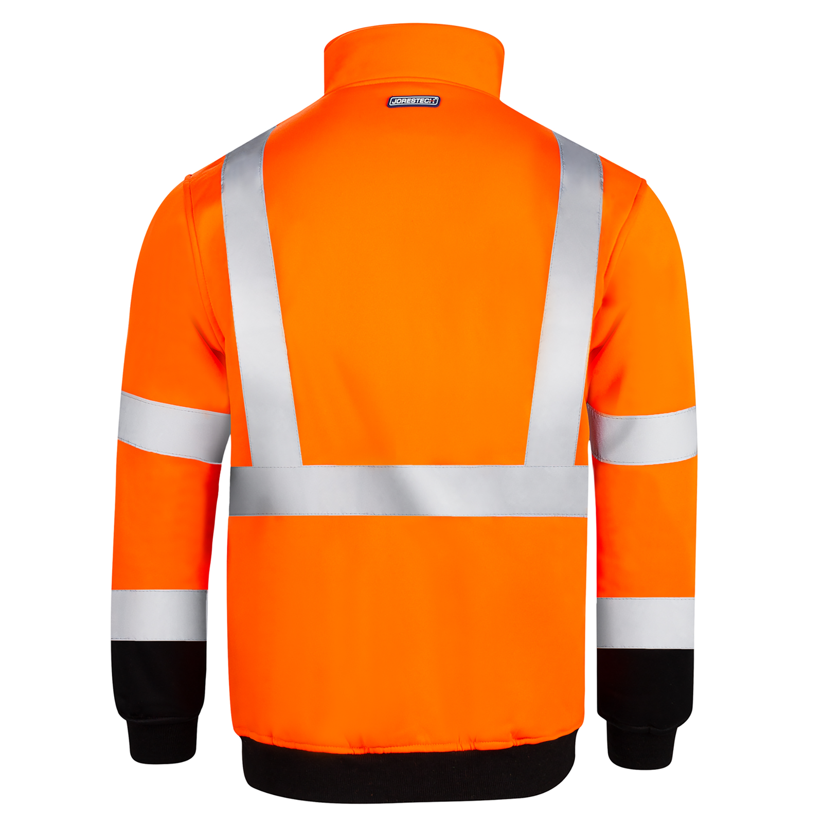 Orange JORESTECH hi-vis safety sweater with 2