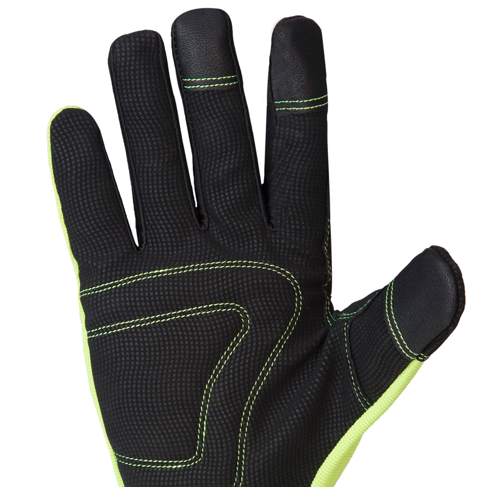 Palm side of the JORESTECH touchscreen breathable safety glove for mechanics