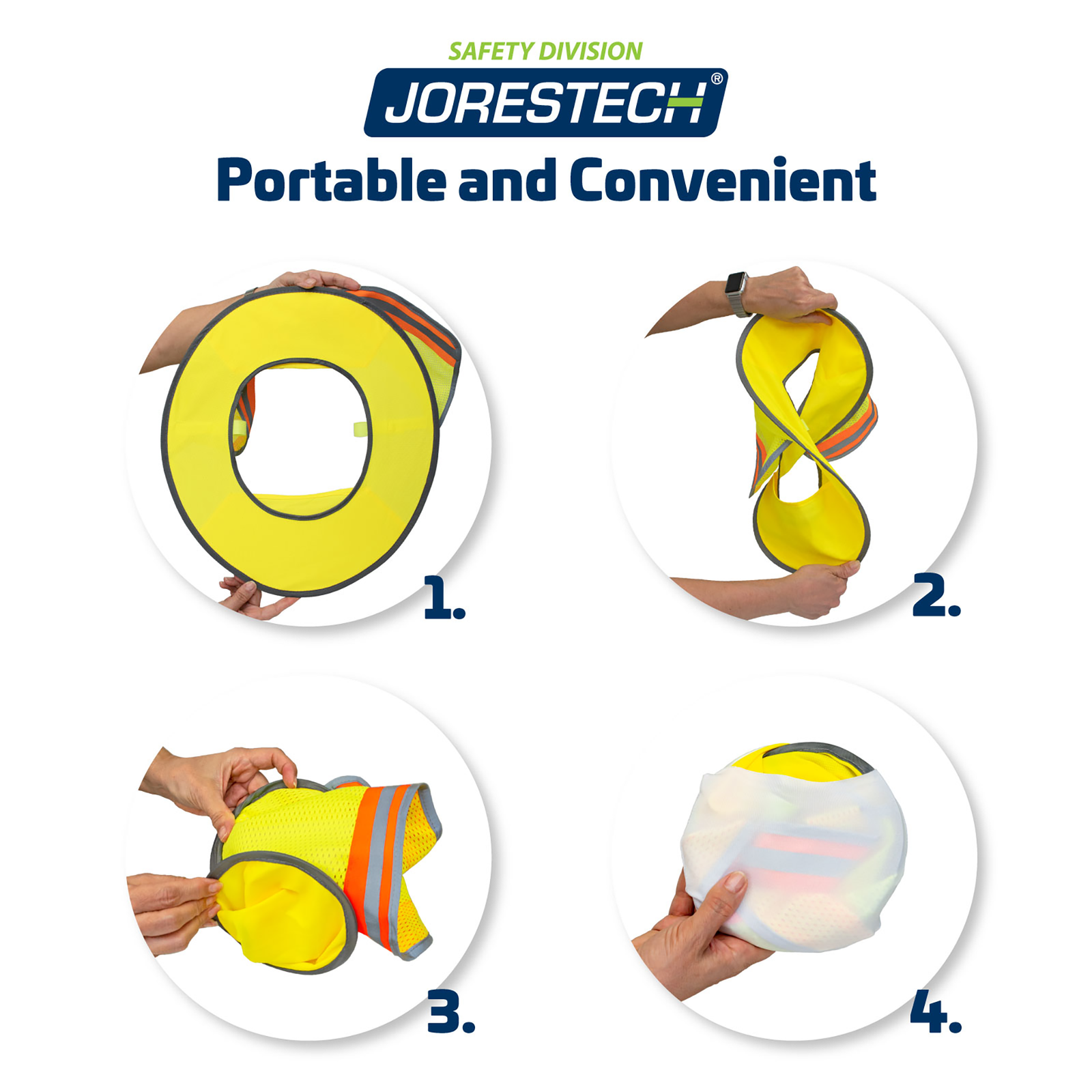 How to fold the portable hi vis sunshield for cap style hard hats