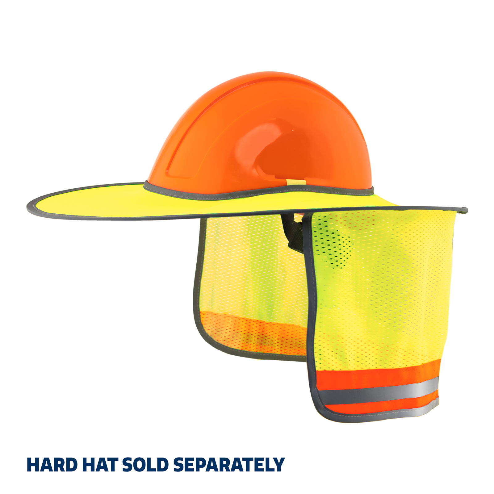 High Vis 2-Tone Neck Shade for Hard Hats with Reflective Stripe –  Technopack Corporation