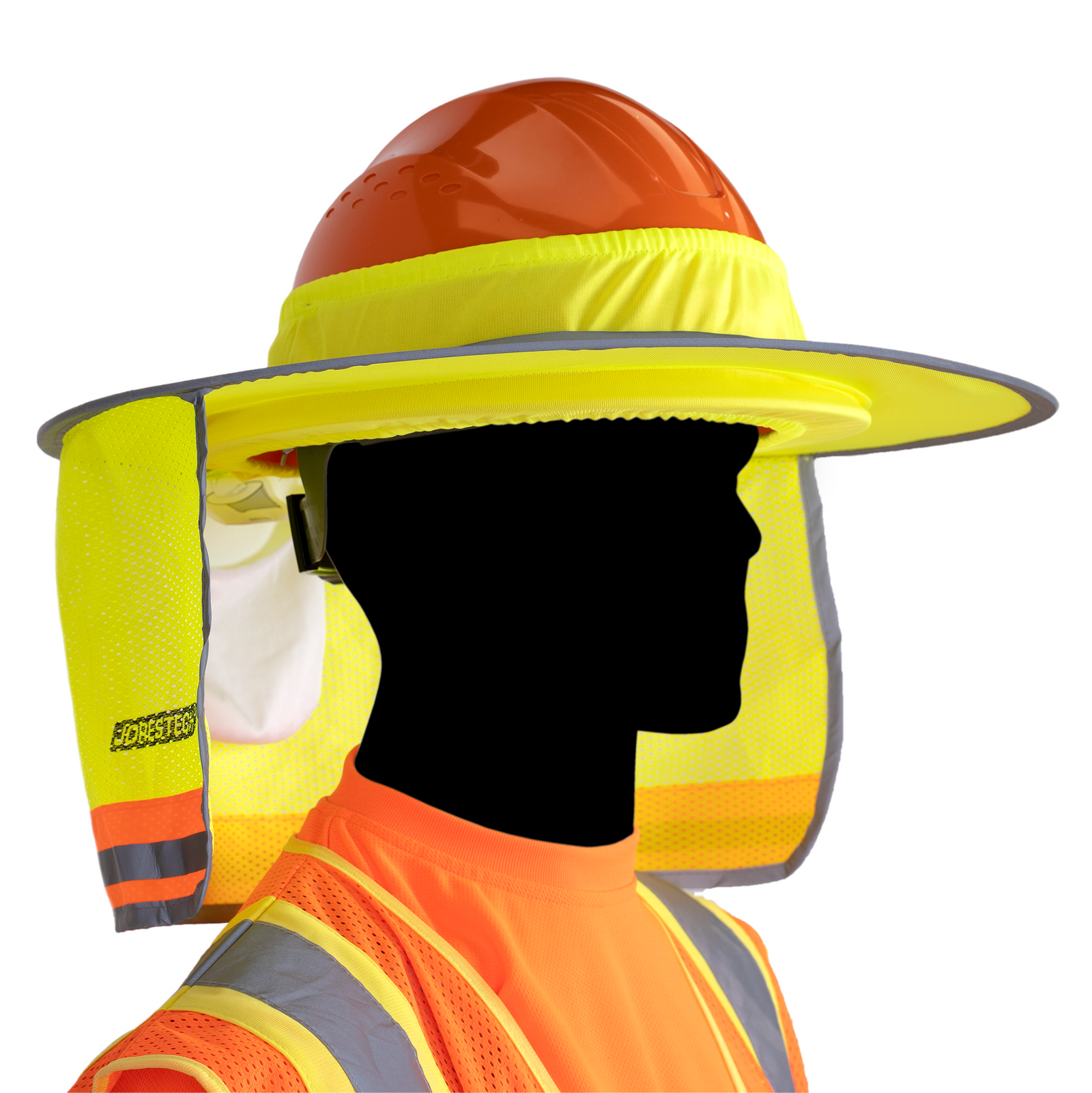 Hard hat high visibility sun shade neck protection sun shield