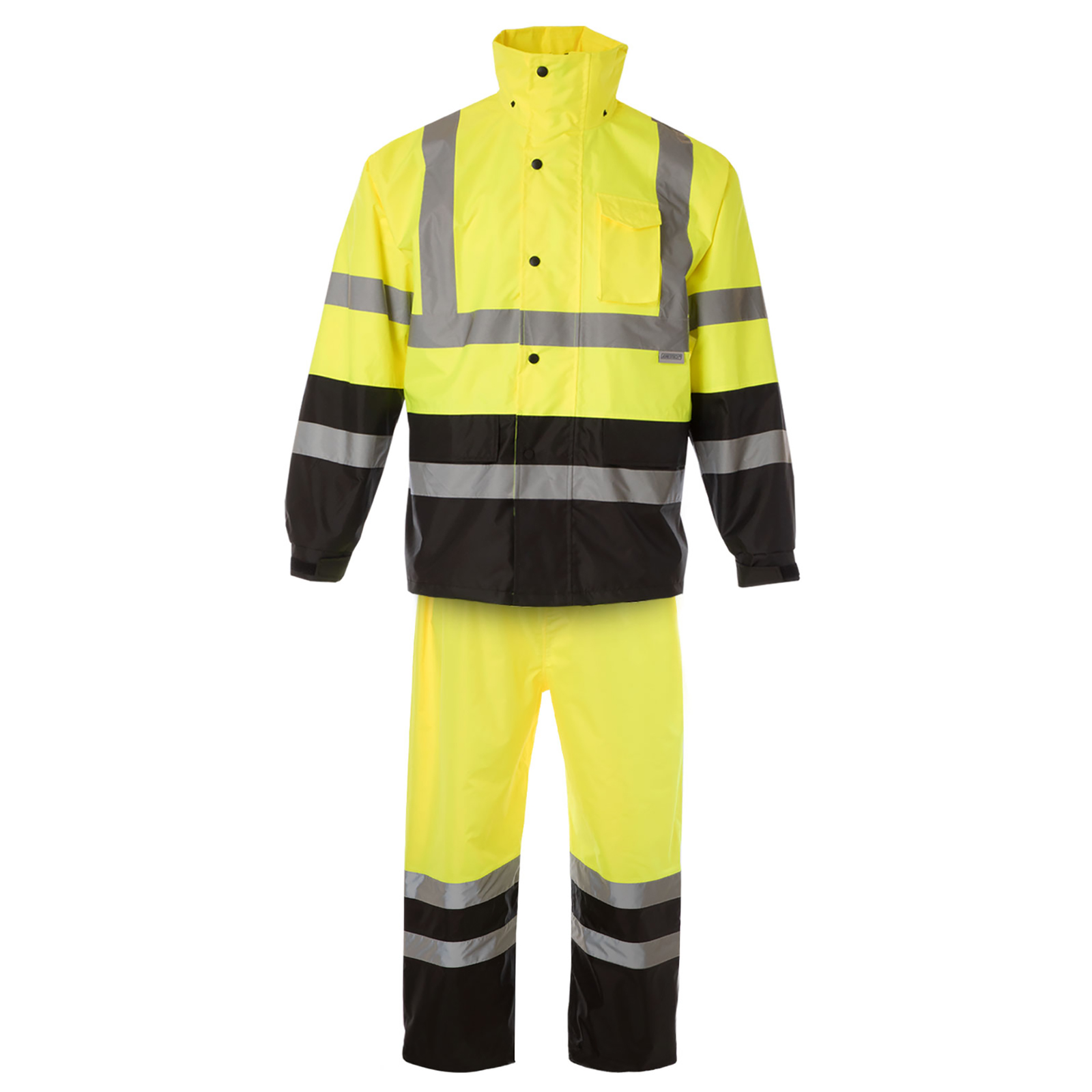ANSI Black / Yellow High Visibility Rain Set