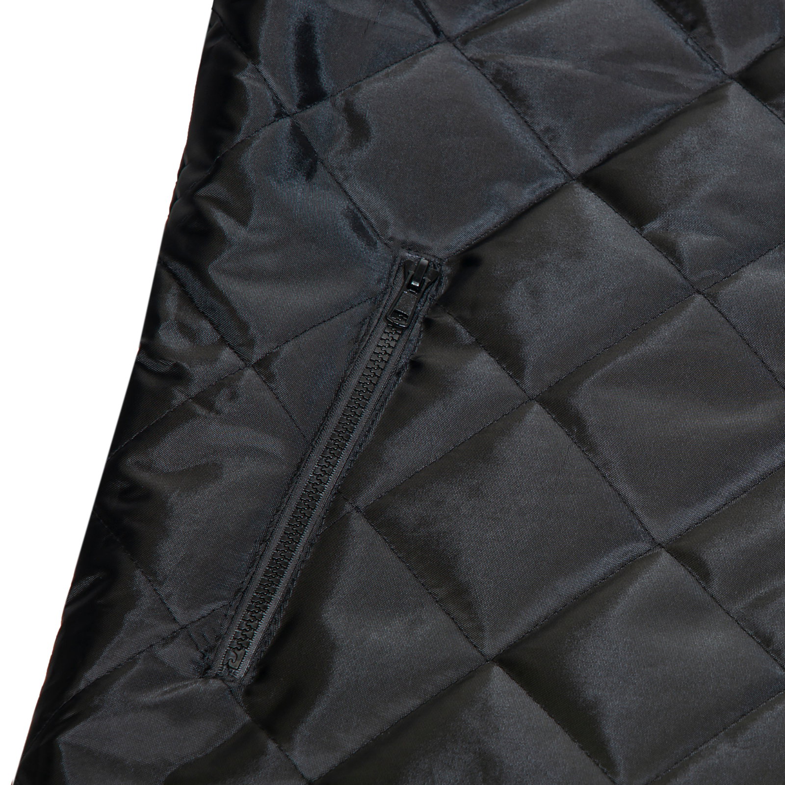 Shows the padded of the  insulated JORESTECH reversible safety vest with zipper closure and pockets