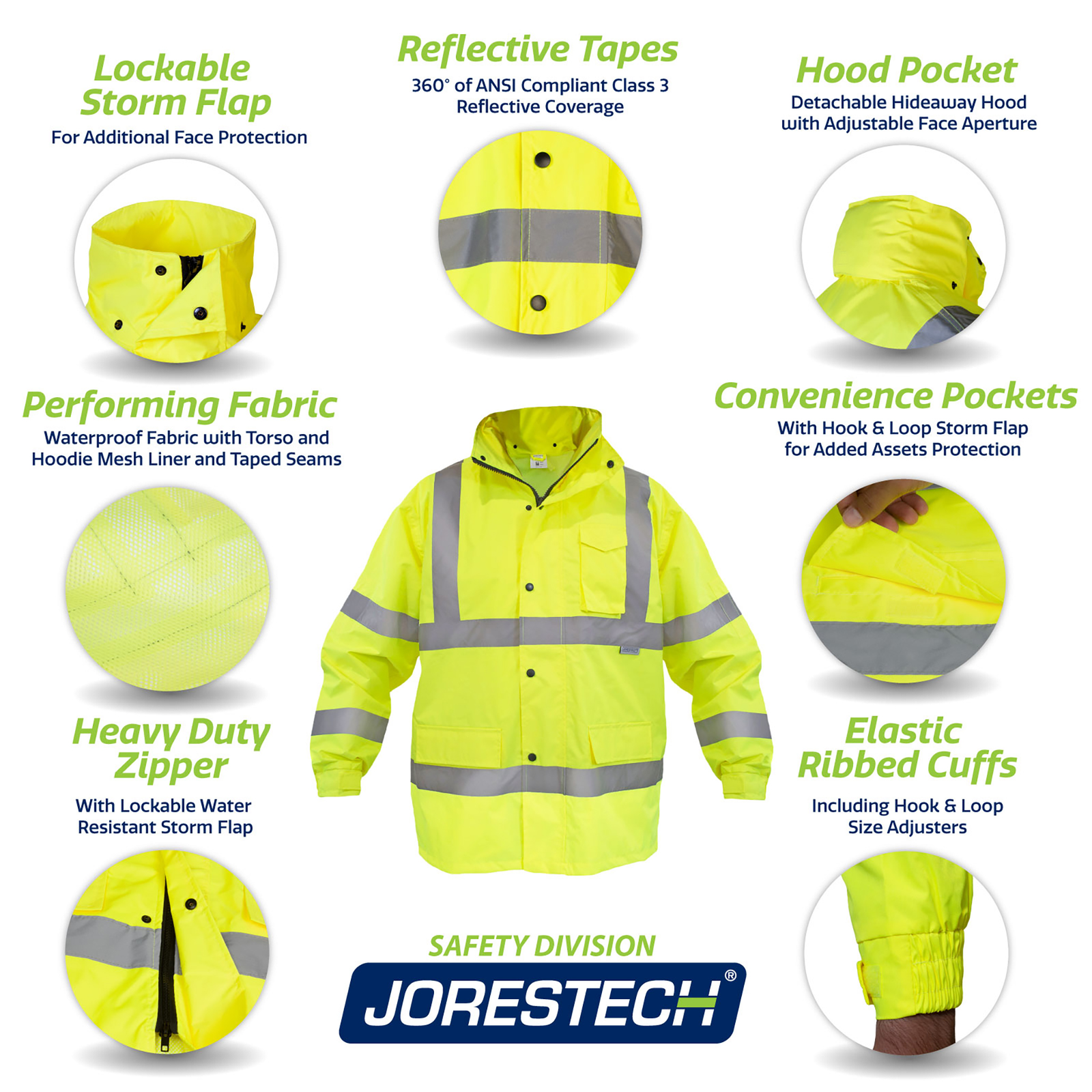 Reflective raincoats safety shop