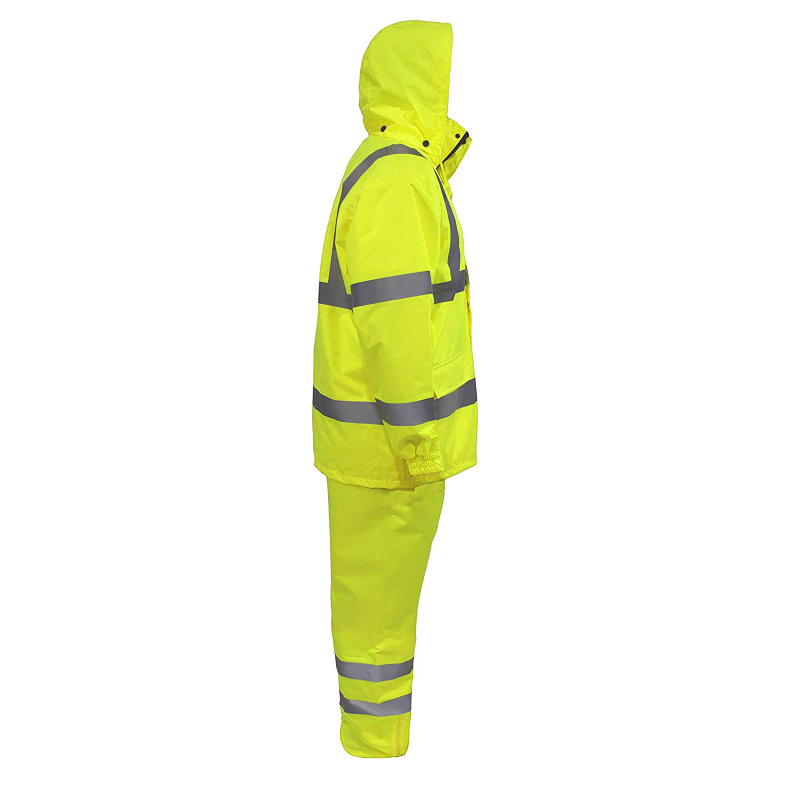Side view of the all yellow Jorestech rain set
