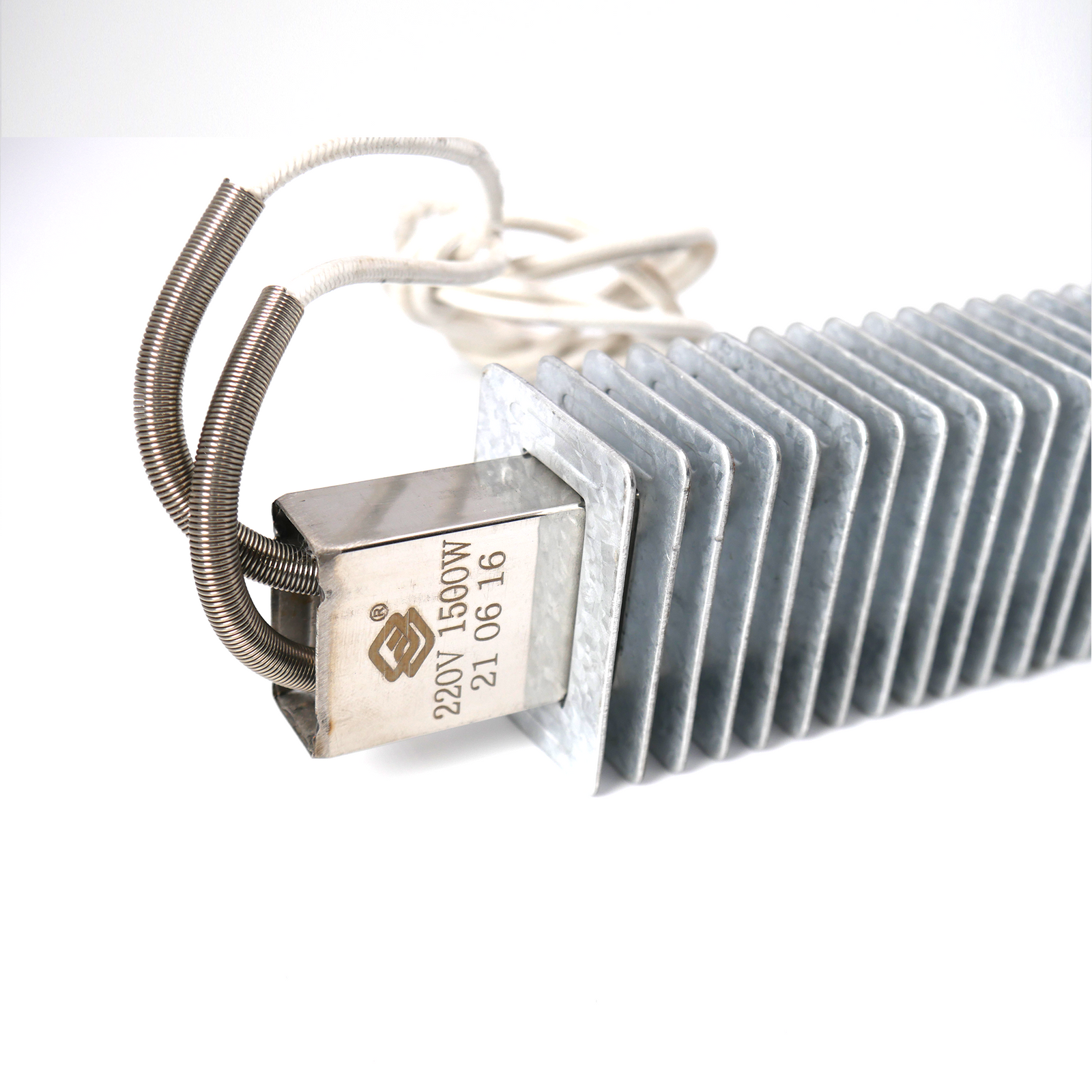Close up image of  one end of the heating tube