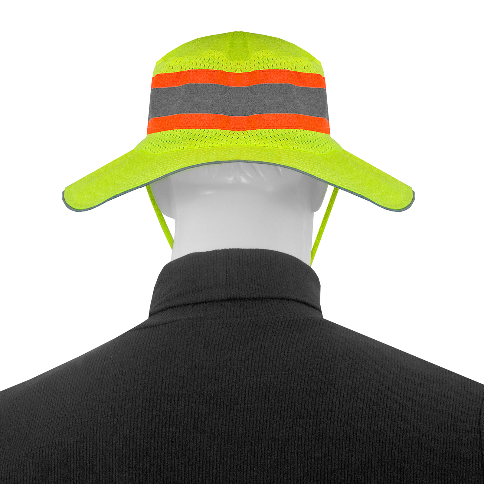 thumbnail image 2 of Lot Of Hi Vis Reflective Safety Boonie Hats - Neon Green With Neck Flap, Wide Brim, Waterproof - Glory Max Fashion 2 of 3
