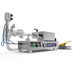 Stainless steel low viscosity piston filling machine with foot pedal by JORES TECHNOLOGIES®