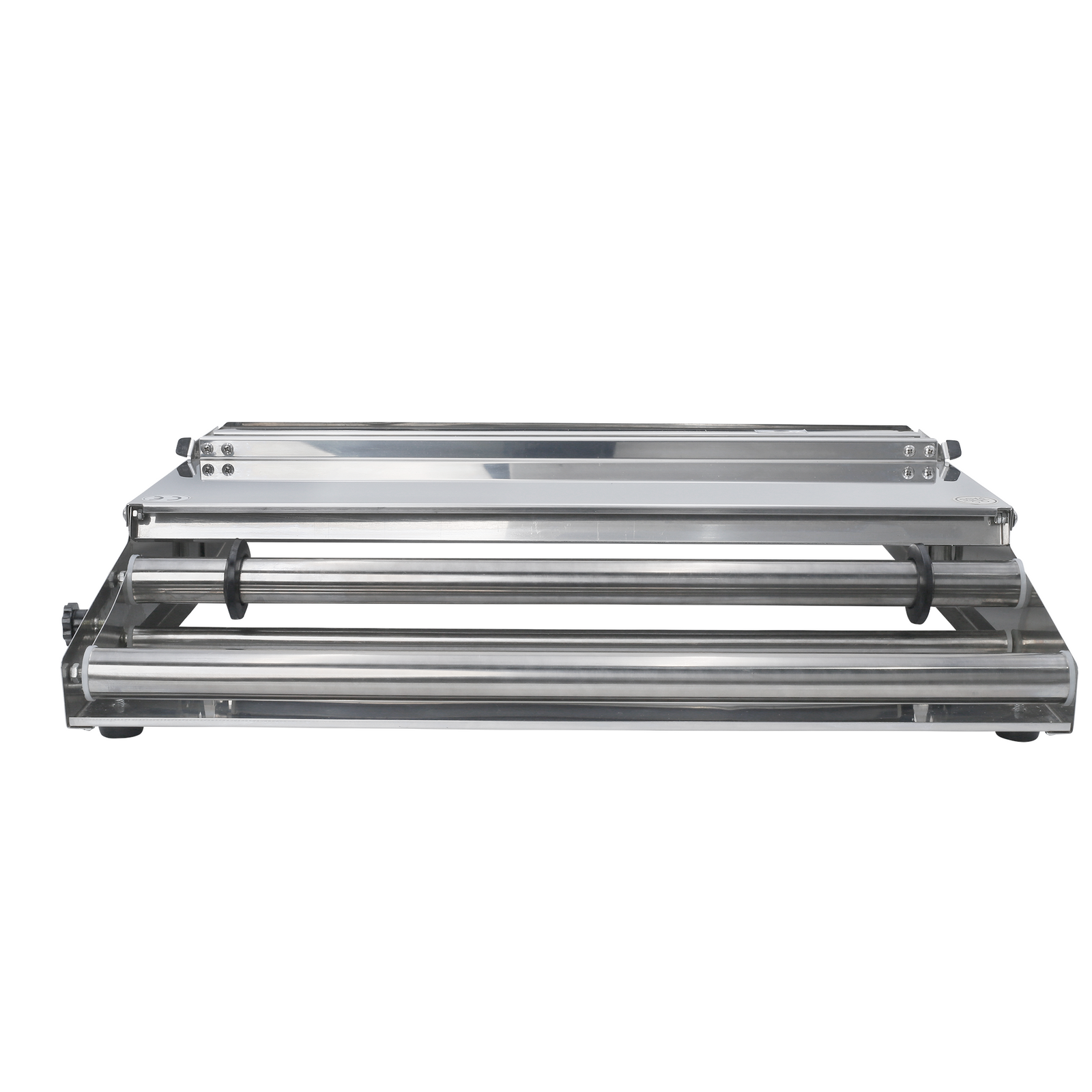 back view of the stainless steel tray wrapper sealer