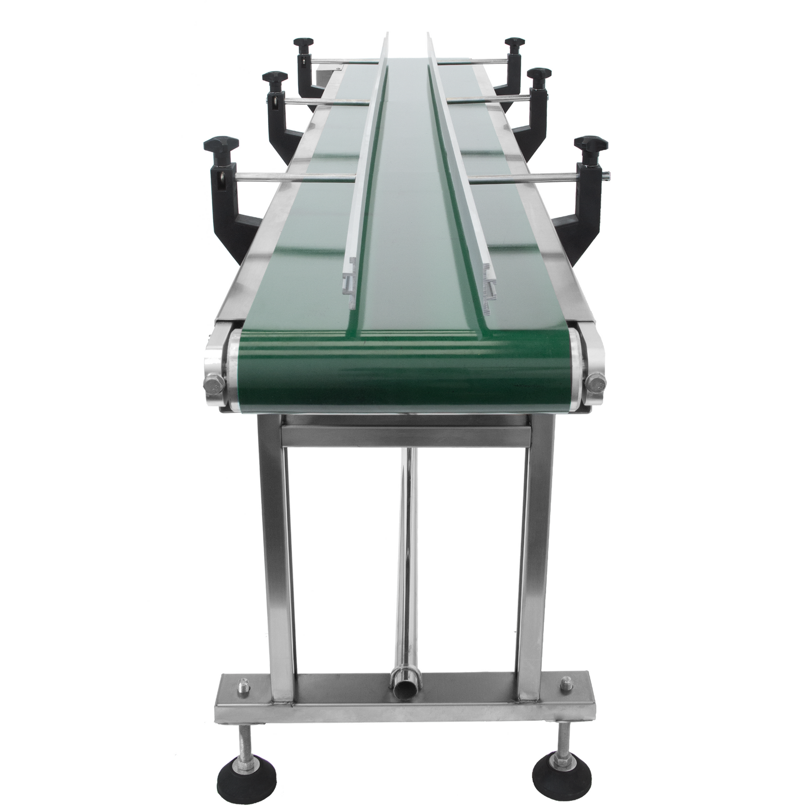 Conveyor Belt Parallel Rails Powered Motor Conveyor Transporting Belt | Technopack Corp ...